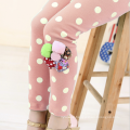 Factory Wholesale Price Girl Fashion Appliqued Spotted Children Pants